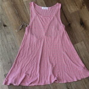 Striped Pink & White Tank Swing Dress